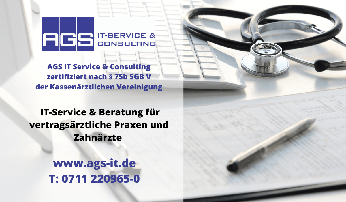 AGS IT zertifiziert nach § 75b SGB V der Kassenärztlichen Vereinigung.
